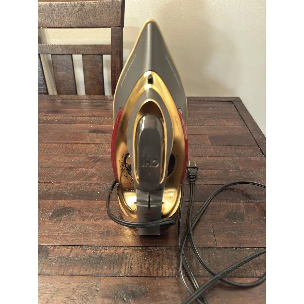 CHI Professional Steam Iron Titanium Infused Ceramic Soleplate 1700W Gold